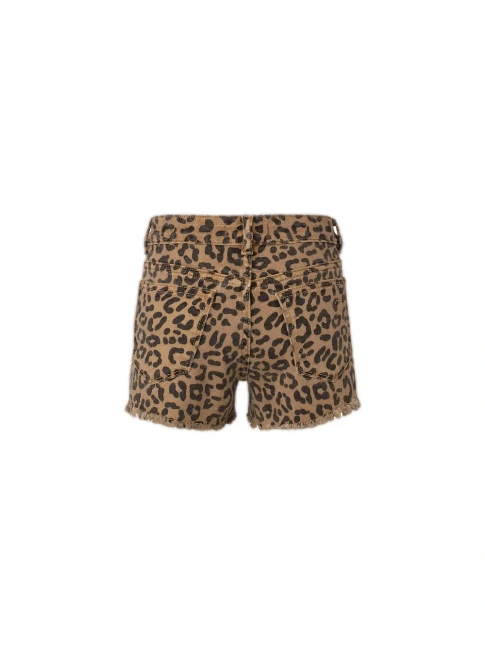 DL1961 Girls Lucy Cut Off Leopard Print Denim Shorts